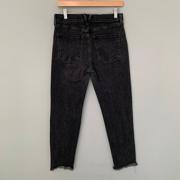 Veronica Beard Benzi Midrise distressed fringe ankle skinny stretch jeans - Picture 6 of 12